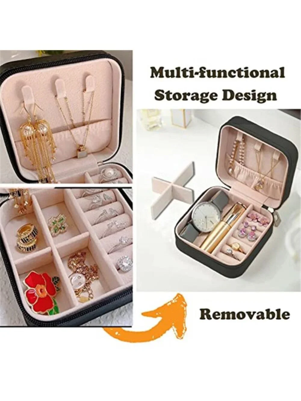 12 Pack Travel Jewelry Box Organizer Mini Ring Earring Necklace Storage Case